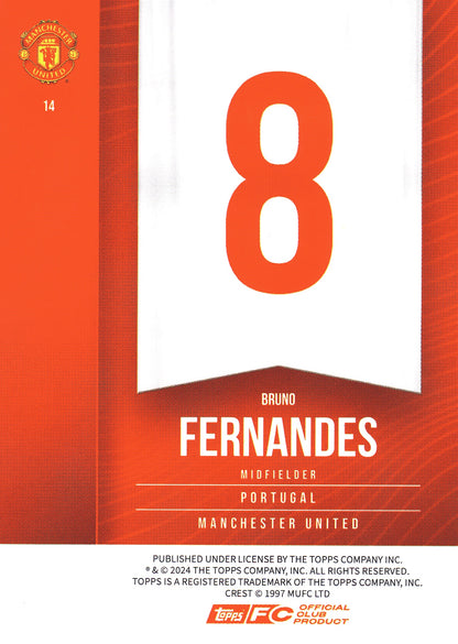 2024 Topps Manchester United Fan Set Bruno Fernandes #14 Manchester United