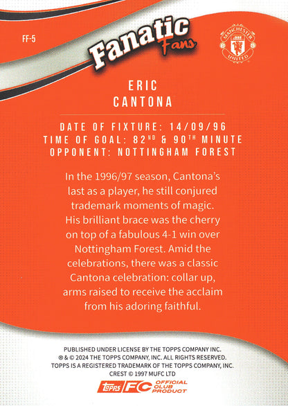 2024 Topps Manchester United Fan Set Fanatic Fans Eric Cantona #FF-5