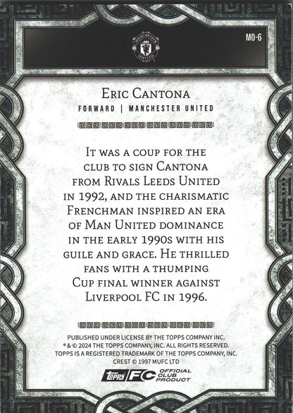 2024 Topps Manchester United Fan Set Monolith Eric Cantona #MO-6