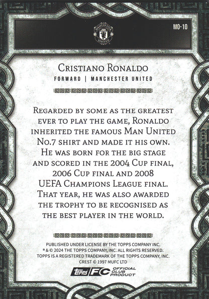 2024 Topps Manchester United Fan Set Monolith Cristiano Ronaldo #MO-10