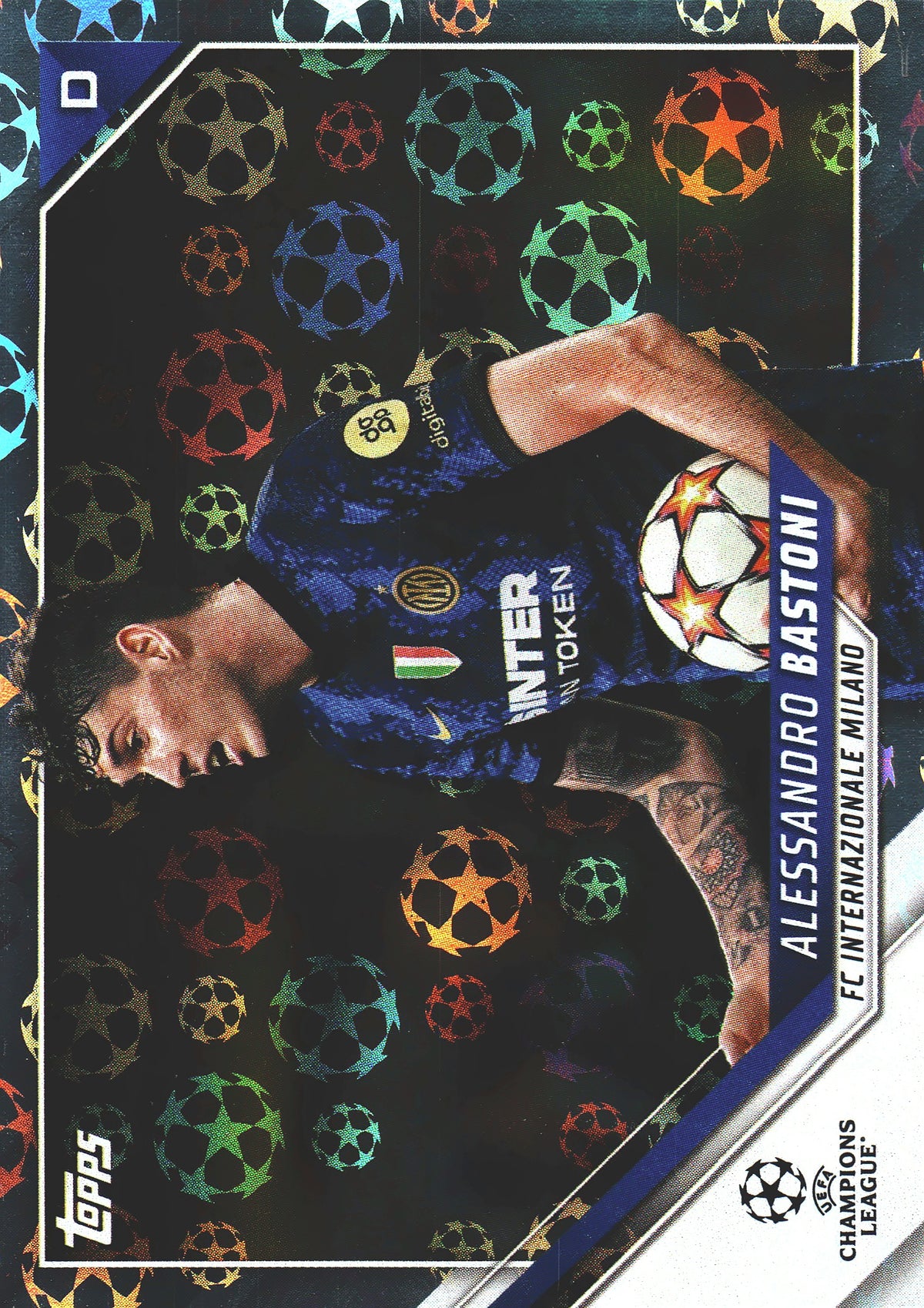 2021 Topps UCC Starball Foil Alessandro Bastoni #48 Inter Milan