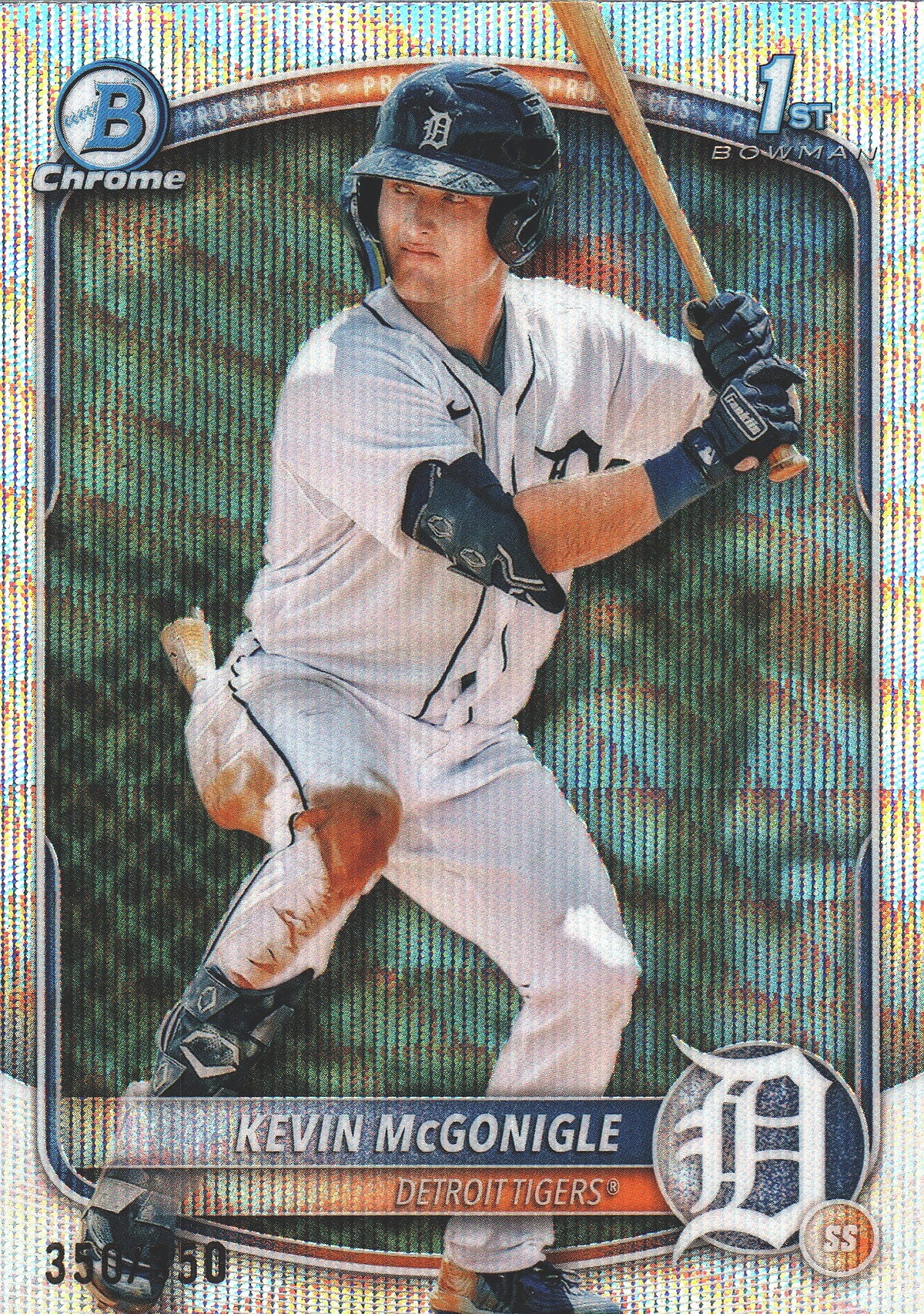 2025 Topps Bowman Chrome Omega 350 /350 1st Kevin McGonigle #BCP-79 Detroit Tigers