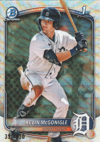 2025 Topps Bowman Chrome Omega 350 /350 1st Kevin McGonigle #BCP-79 Detroit Tigers