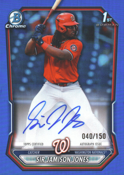 2026 Topps Bowman Chrome 1st Auto /150 Sir Jamison Jones #CPA-SJ Washington Nationals