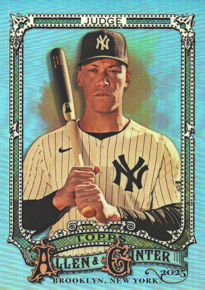 2025 Topps Allen & Ginter Refractor Aaron Judge #122 New York Yankees