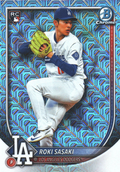 2025 Topps Bowman Chrome Mojo RC Roki Sasaki #12 Los Angeles Dodgers