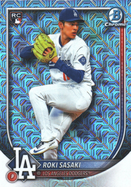 2025 Topps Bowman Chrome Mojo RC Roki Sasaki #12 Los Angeles Dodgers