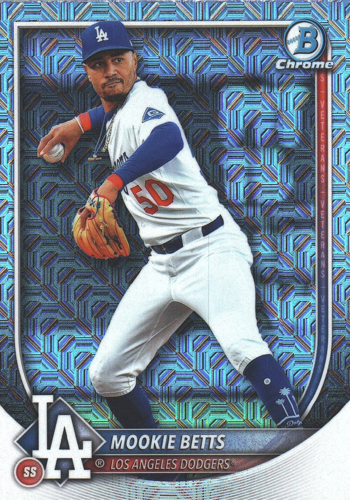 2025 Topps Bowman Chrome Mojo Mookie Betts #26 Los Angeles Dodgers