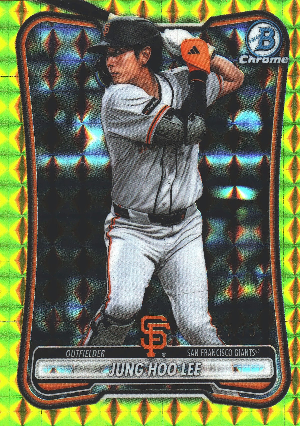 2026 Topps Bowman Chrome Yellow /75 Jung Hoo Lee #64 San Francisco Giants
