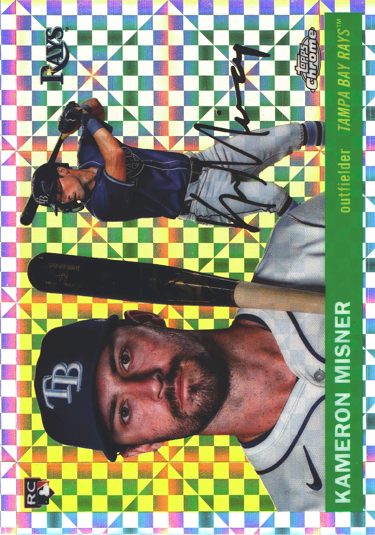 2025 Topps Chrome Platinum X-Fractor RC Kameron Misner #215 Tampa Bay Rays