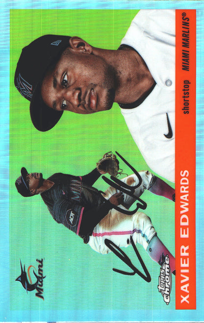2025 Topps Chrome Platinum Refractor Xavier Edwards #88 Miami Marlins