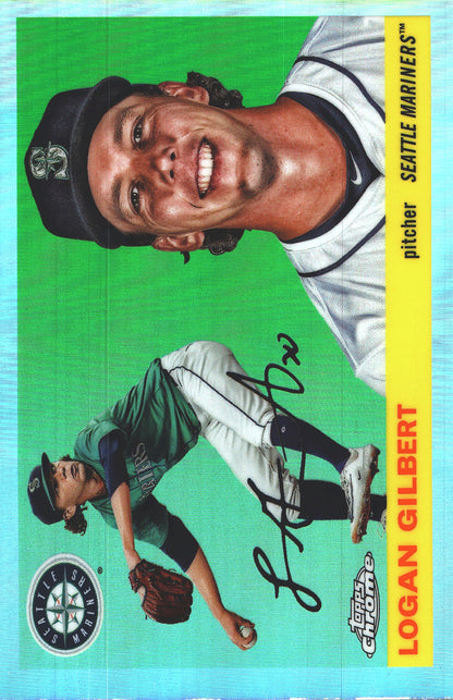 2025 Topps Chrome Platinum Refractor Logan Gilbert #129 Seattle Mariners