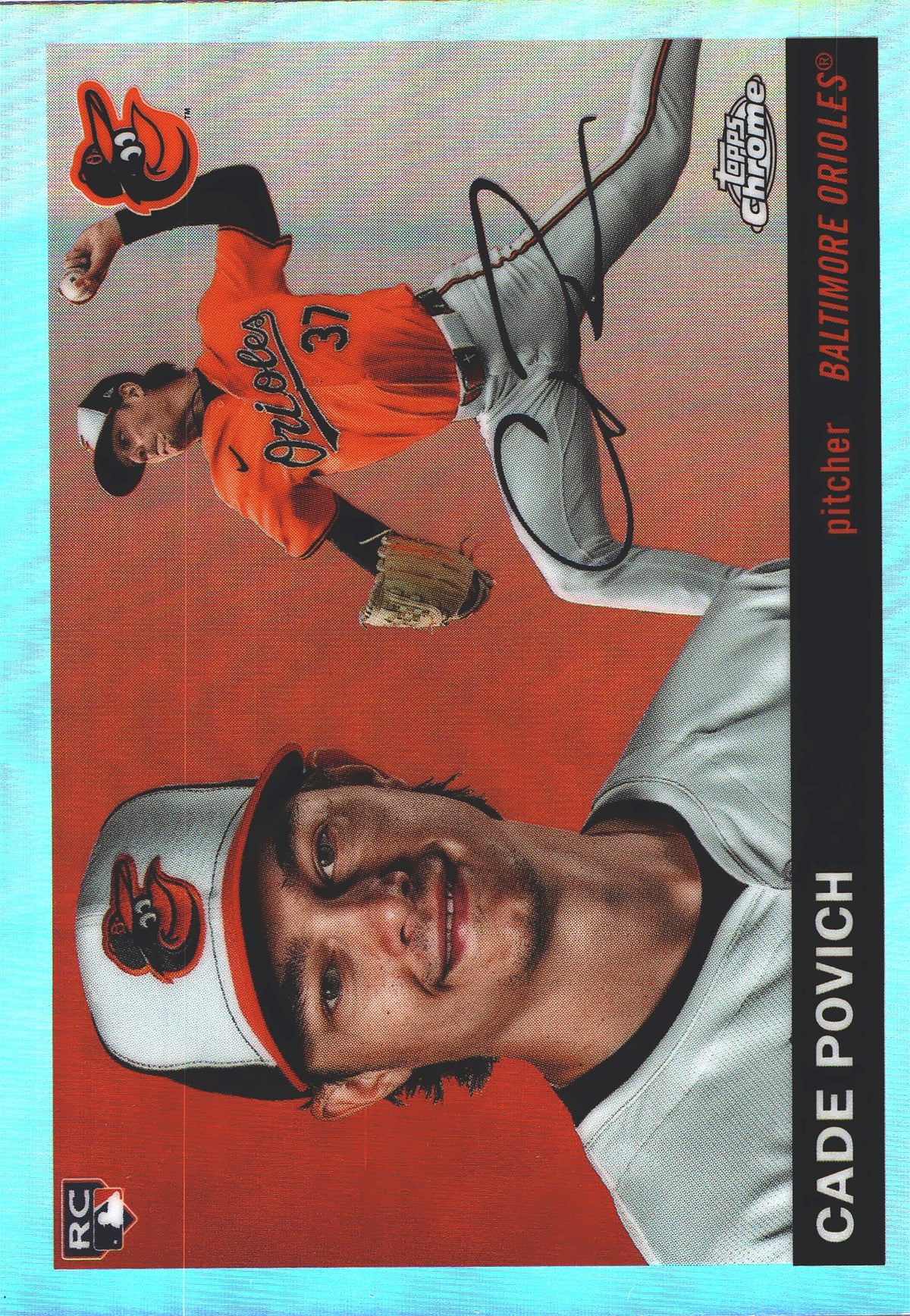 2025 Topps Chrome Platinum Refractor RC Cade Povich #319 Baltimore Orioles