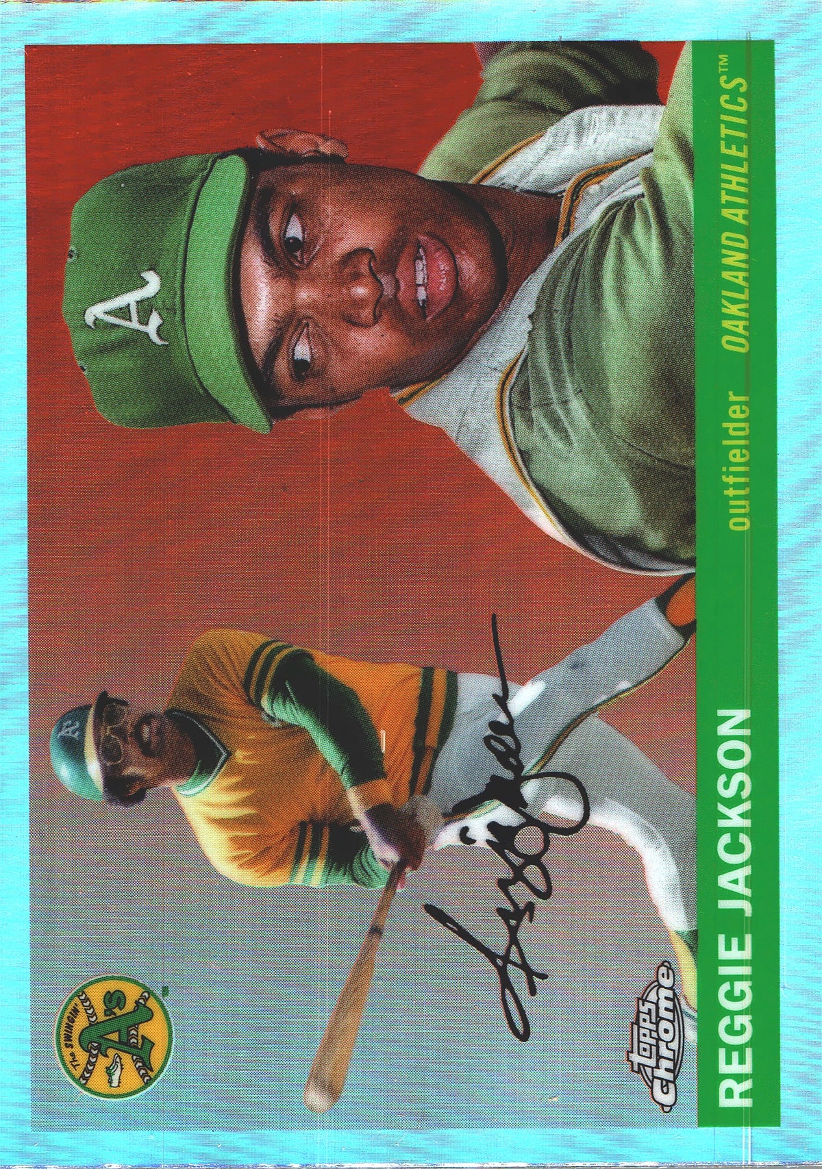 2025 Topps Chrome Platinum Refractor Reggie Jackson #337 Oakland Athletics