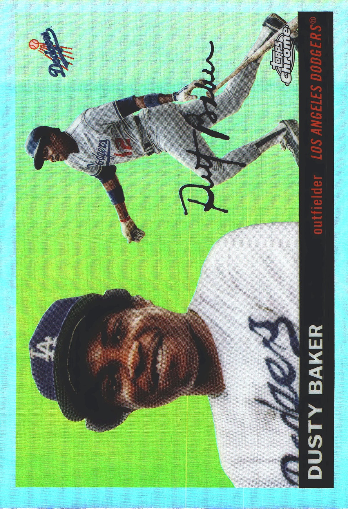 2025 Topps Chrome Platinum Refractor Dusty Baker #391 Los Angeles Dodgers