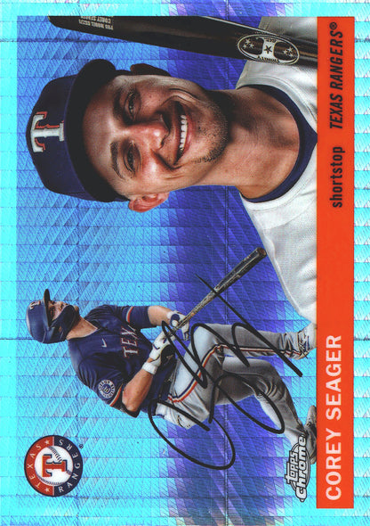 2025 Topps Chrome Platinum Prism Refractor Corey Seager #155 Texas Rangers
