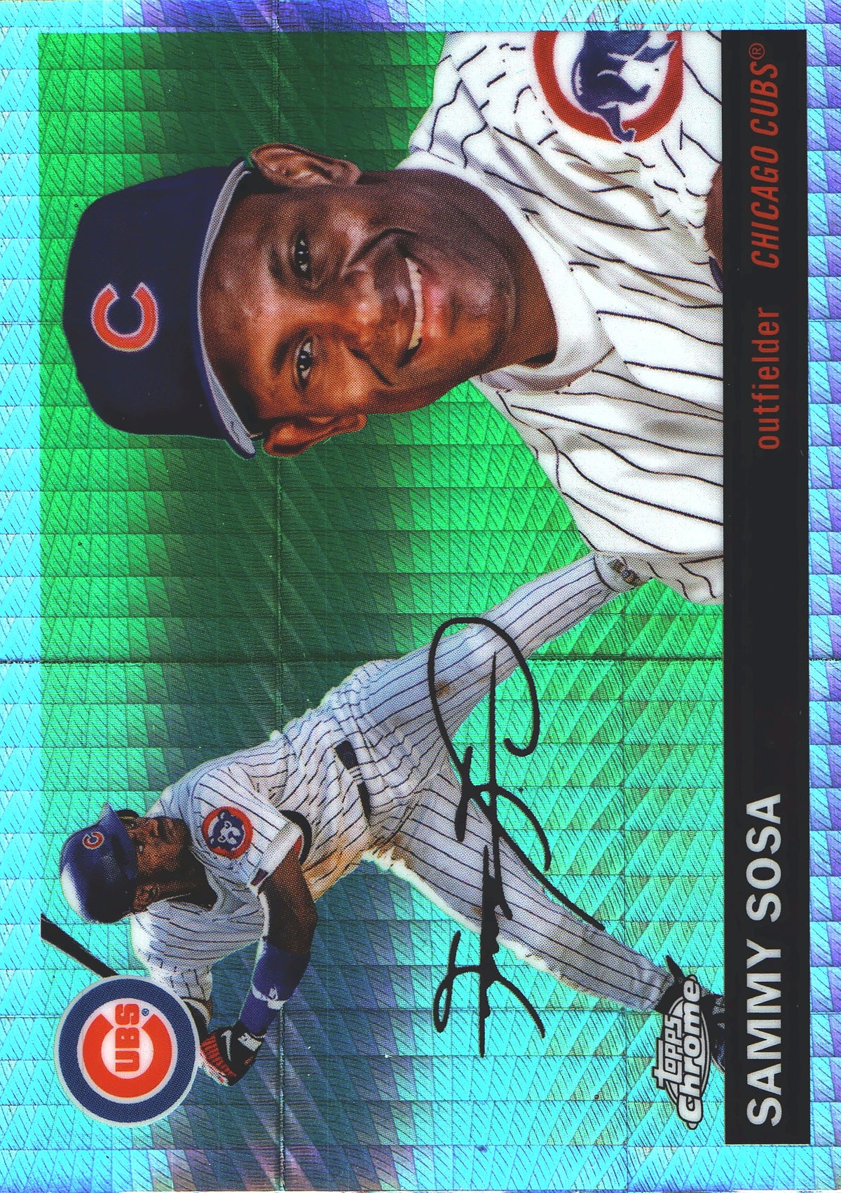 2025 Topps Chrome Platinum Prism Refractor Sammy Sosa #396 Chicago Cubs