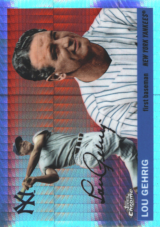 2025 Topps Chrome Platinum Prism Refractor Lou Gehrig #490 New York Yankees