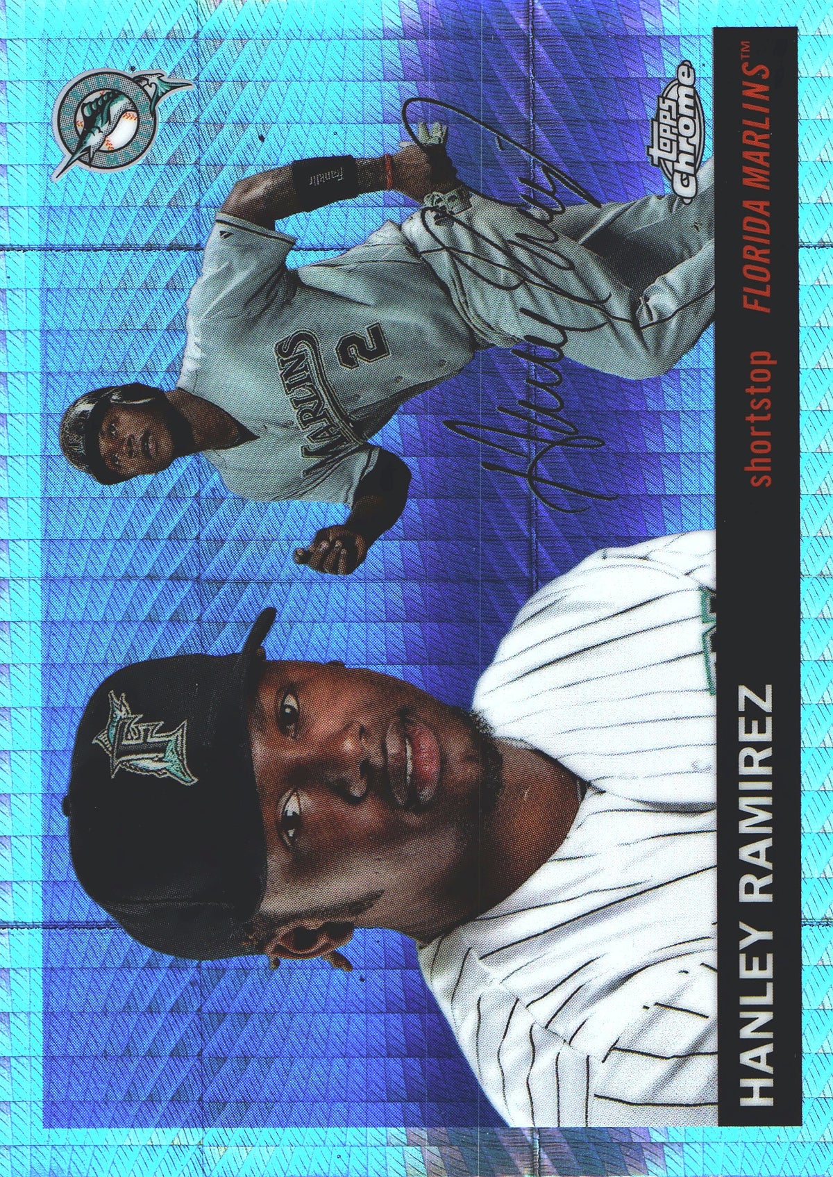 2025 Topps Chrome Platinum Prism Refractor Hanley Ramirez #497 Florida Marlins