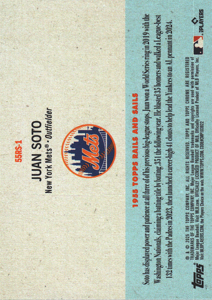 2025 Topps Platinum 1955 Topps Rails and Sails Juan Soto #1 New York Mets