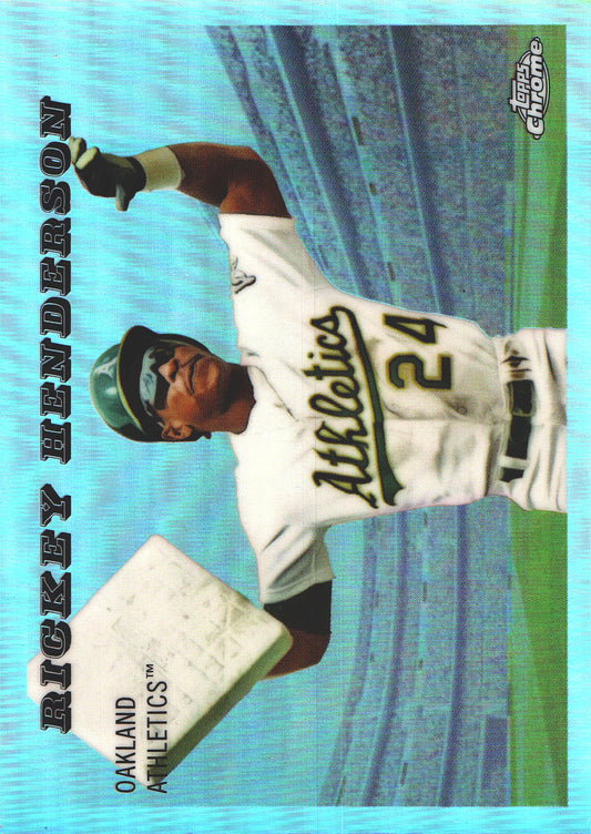 2025 Topps Platinum 1955 Topps Rails and Sails Rickey Henderson #7 Oakland Athletics