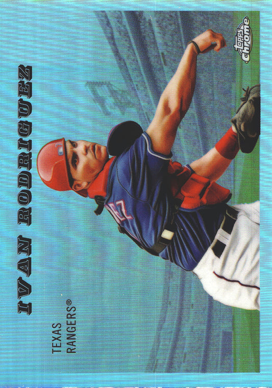 2025 Topps Platinum 1955 Topps Rails and Sails Ivan Rodriguez #9 Texas Rangers