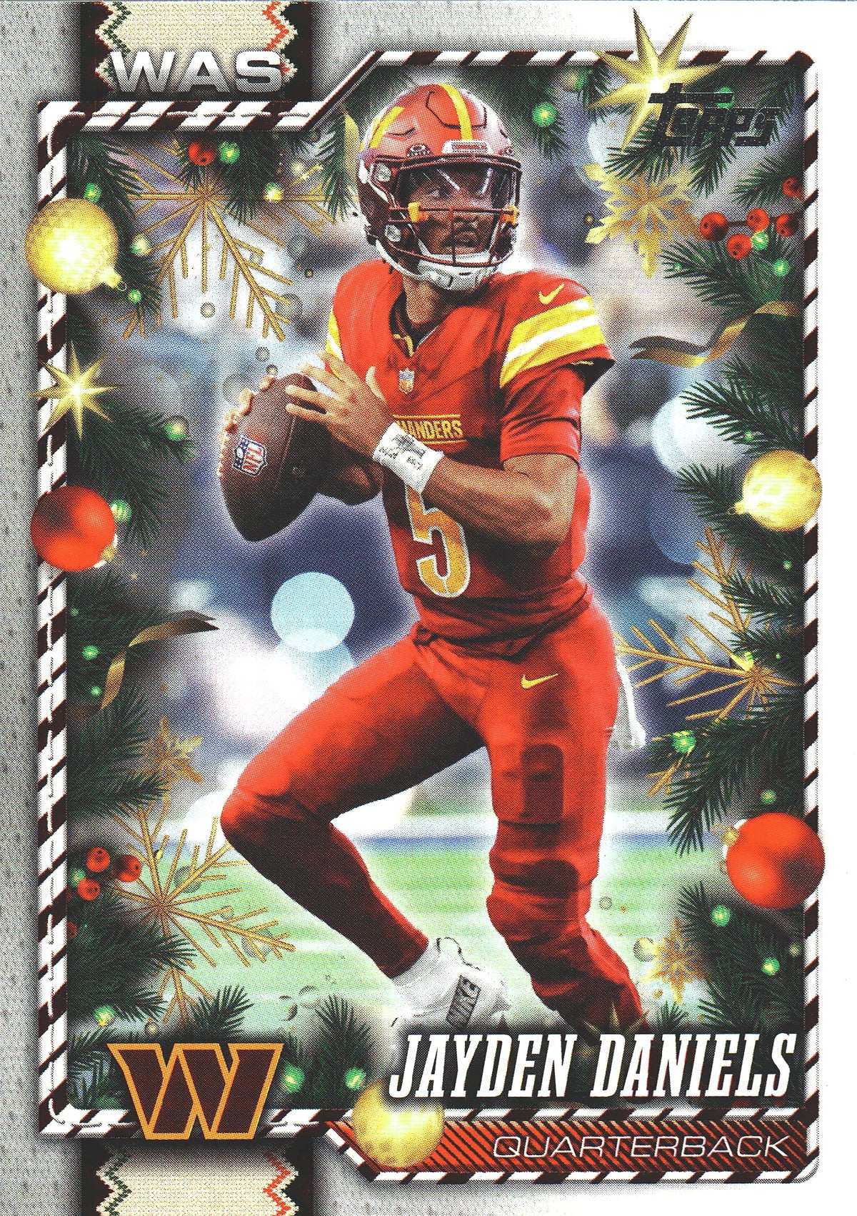 2026 Topps Holiday Back Variation Jayden Daniels #39 Washington Commanders