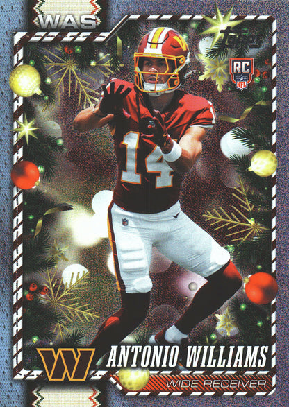 2026 Topps Holiday Blue Light RC Antonio Williams #178 Washington Commanders