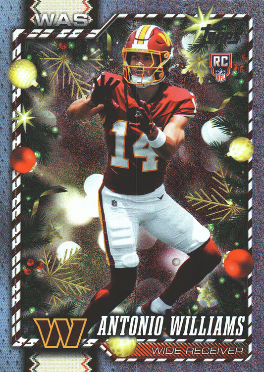 2026 Topps Holiday Blue Light RC Antonio Williams #178 Washington Commanders