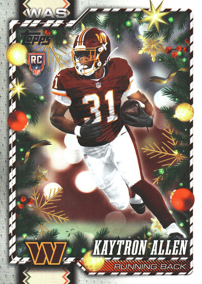 2026 Topps Holiday RC Kaytron Allen #165 Washington Commanders