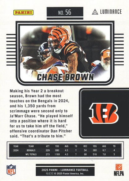 2025 Panini Luminance Chase Brown #56 Cincinnati Bengals