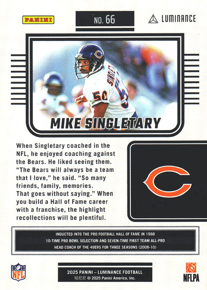 2025 Panini Luminance Mike Singletary #66 Chicago Bears
