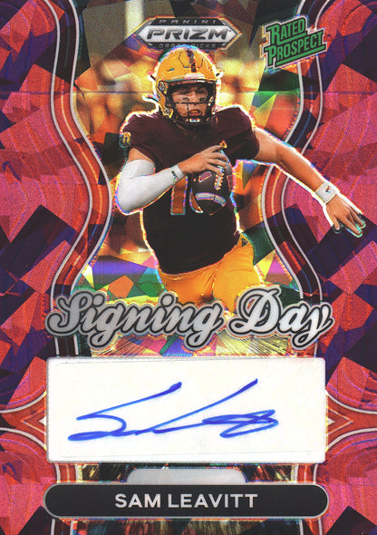 2025 Panini Prizm Auto /50 Rated RC Sam Leavitt #SD-KLY Arizona State Sun Devils