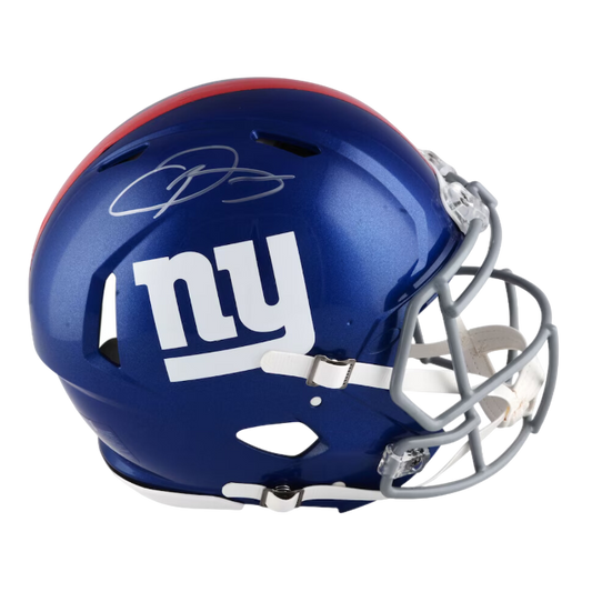 Casque NFL Réplique New York Giants signé par Odell Beckham Jr (Steiner)