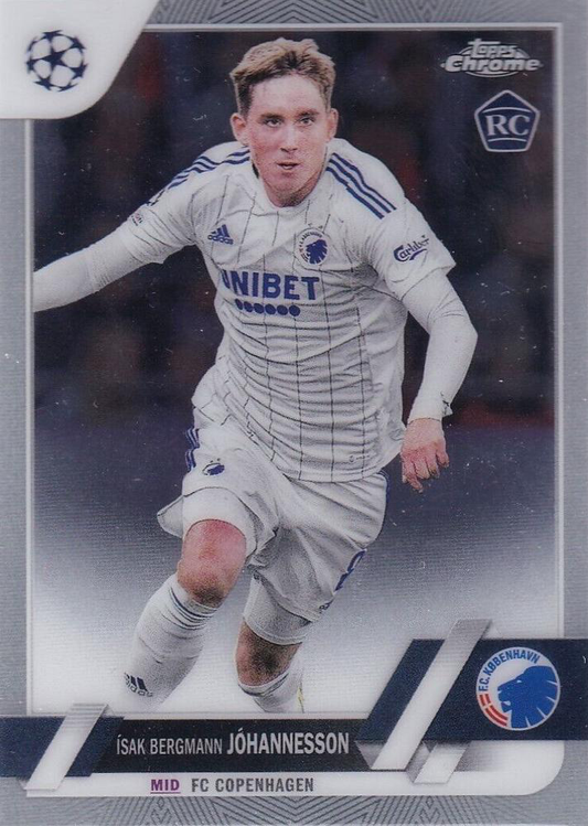 2022 Topps Chrome UCC Ísak Bergmann Jóhannesson RC #189 FC Copenhagen