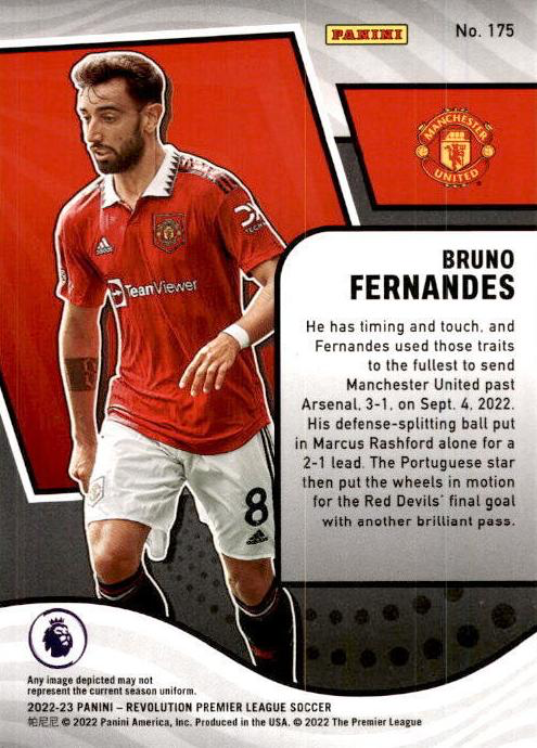 2022 Panini Revolution Premier League Bruno Fernandes #175 Manchester United