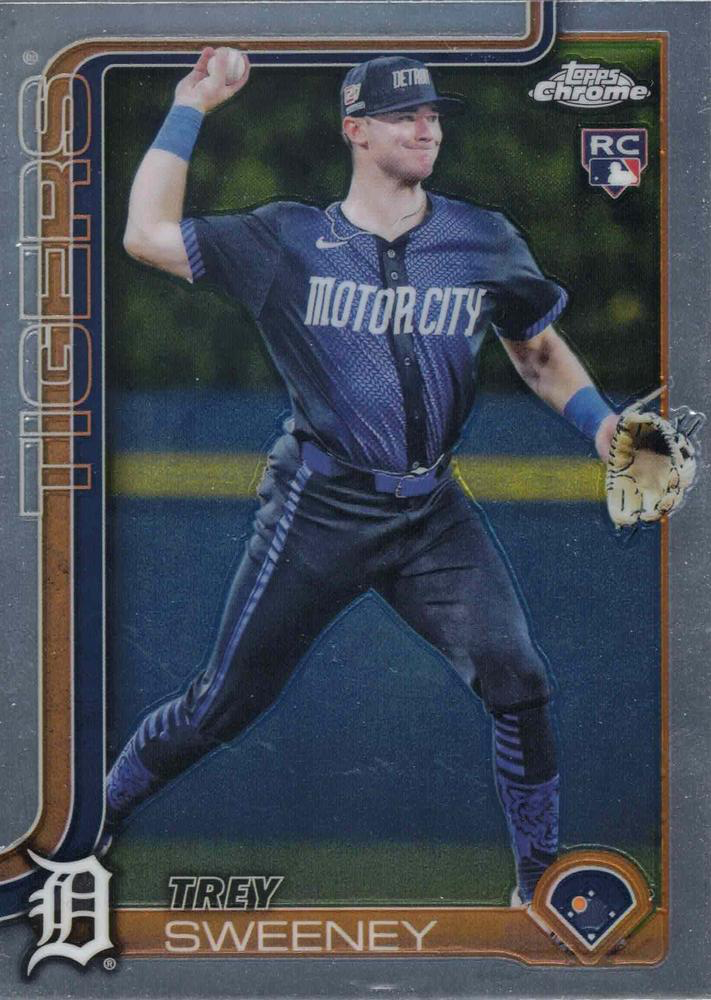 2025 Topps Chrome MLB Trey Sweeney RC #6 Detroit Tigers