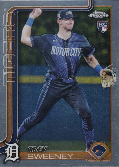 2025 Topps Chrome MLB Trey Sweeney RC #6 Detroit Tigers