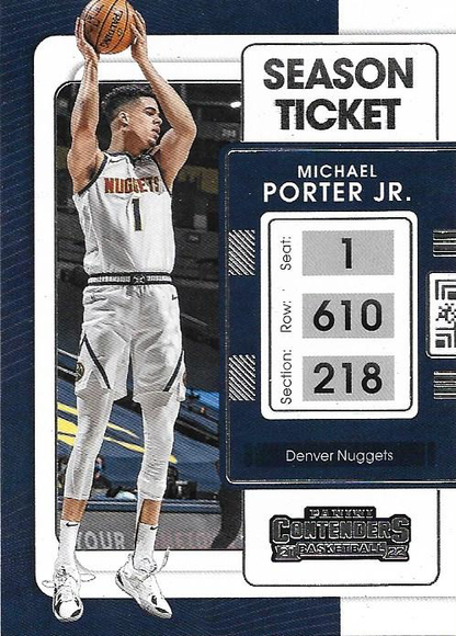2021 Panini Contenders Michael Porter Jr. #48 Denver Nuggets