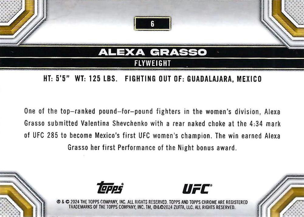 2024 Topps Chrome UFC Alexa Grasso #6