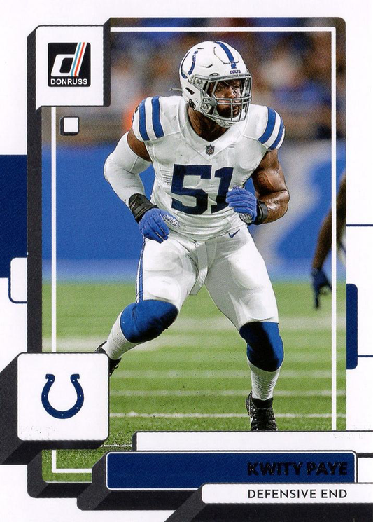 2022 Panini Donruss Kwity Paye #54 Indianapolis Colts
