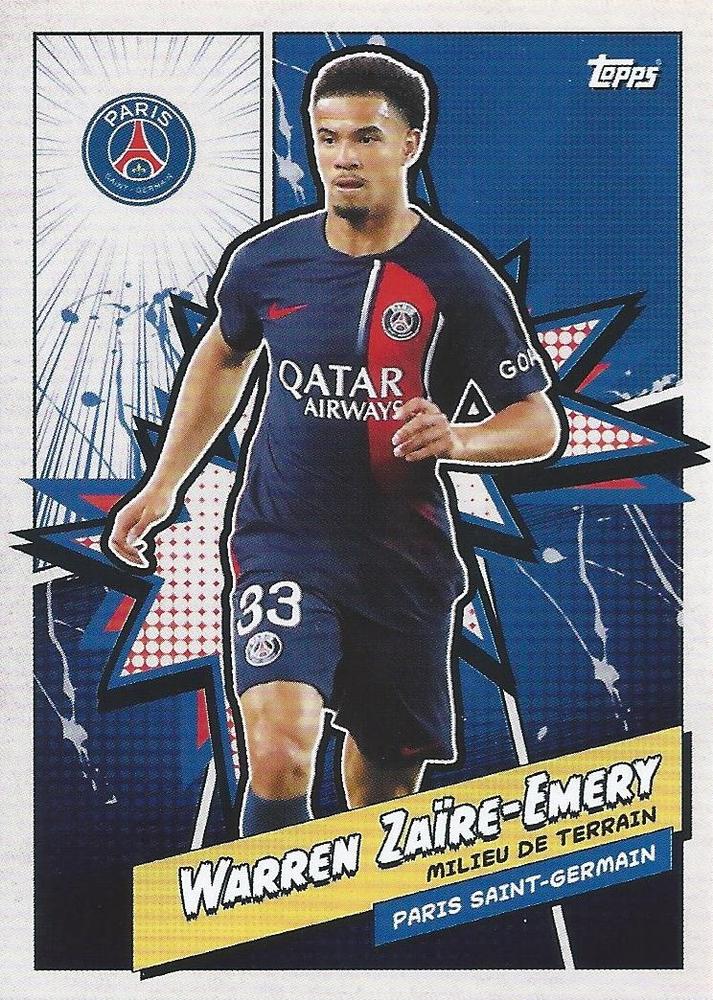 2023 Topps PSG Fan Set Heroes Warren Zaïre-Emery #PSGH-12 Paris Saint-Germain