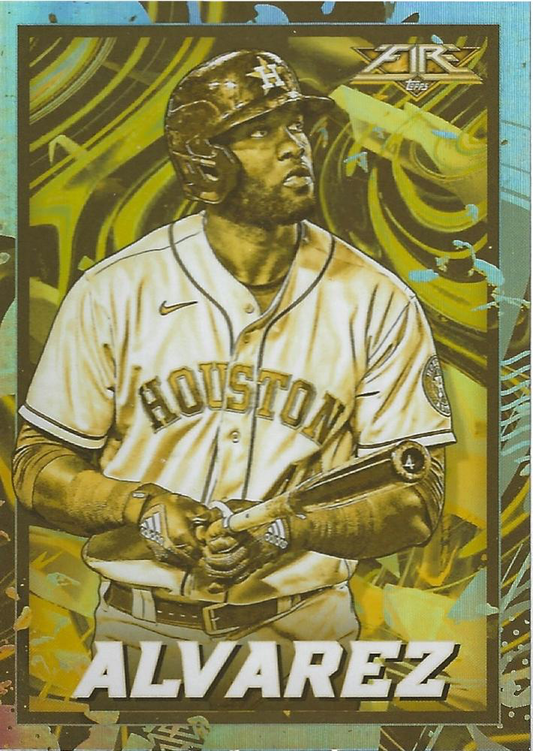 2022 Topps Fire Gold Minted Yordan Alvarez Houston Astros #96