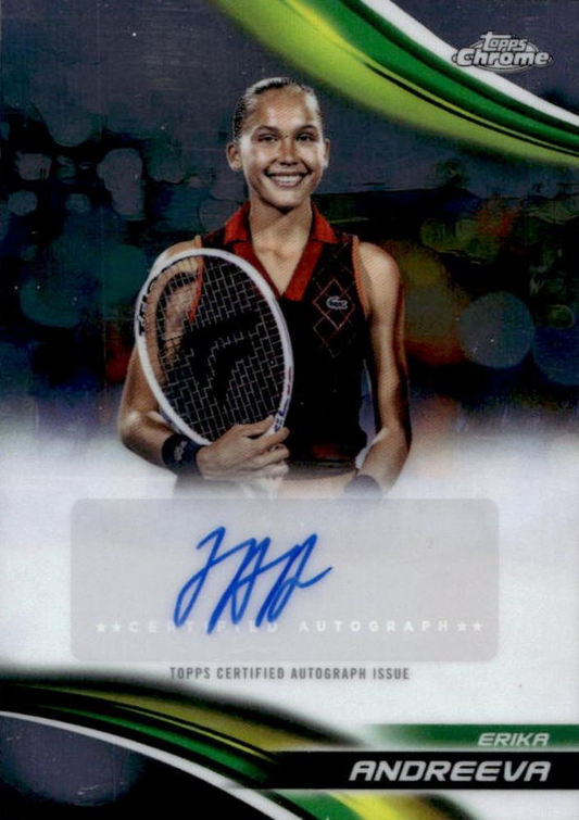 2025 Topps Chrome Tennis Autograph Erika Andreeva #CA-EAA
