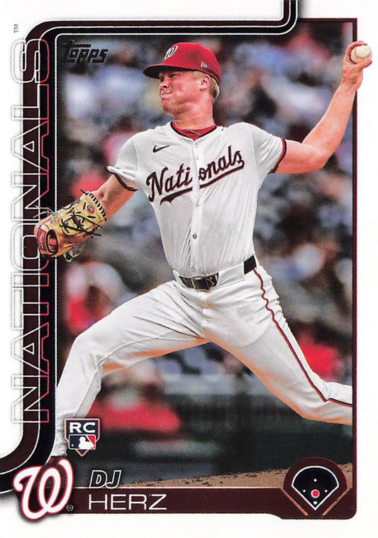 2025 Topps Series 1 DJ Herz RC Washington Nationals #287