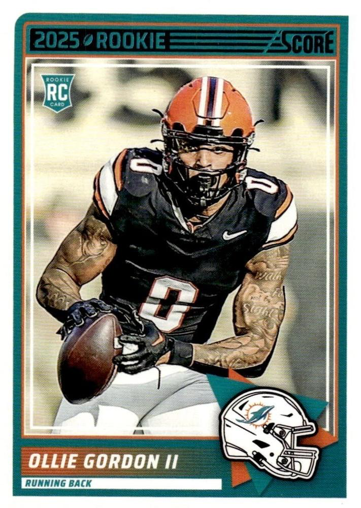 2025 Panini Score Ollie Gordon II RC #10 Miami Dolphins