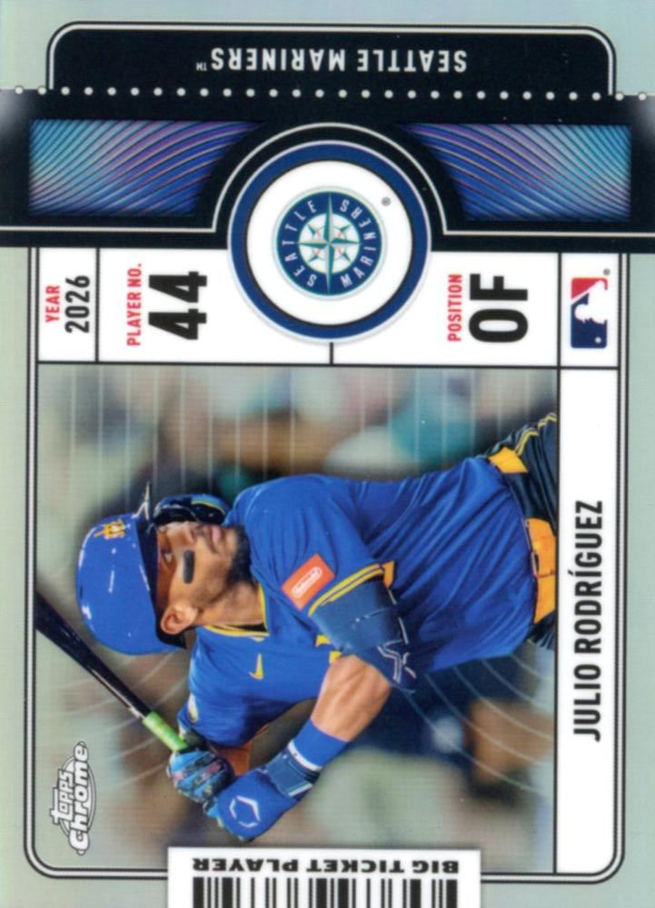 2026 Topps Chrome Big Ticket Players Julio Rodríguez #BTP-21 Seattle Mariners