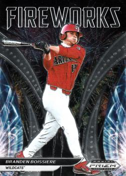 2021 Panini Prizm Draft Picks Fireworks Branden Boissiere #F-BB Arizona Wildcats