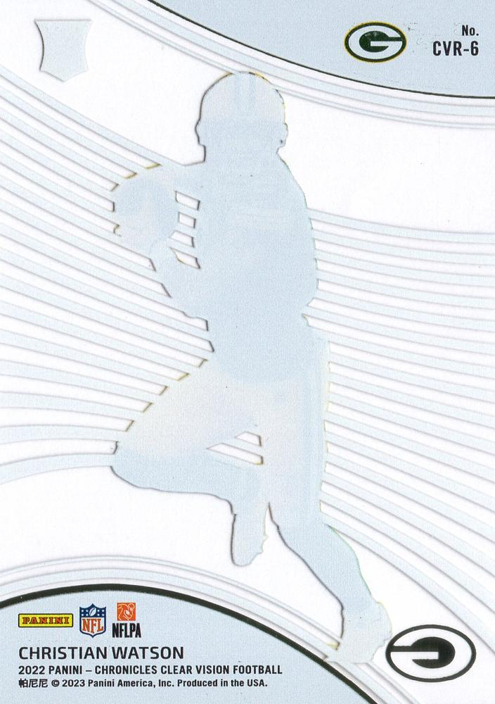 2022 Panini Chronicles Clear Vision Rookies RCChristian Watson #CVR-6 Green Bay Packers