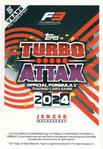 2024 Topps Turbo Attax F1 Max Esterson F3 #290 Jenzer Motorsport